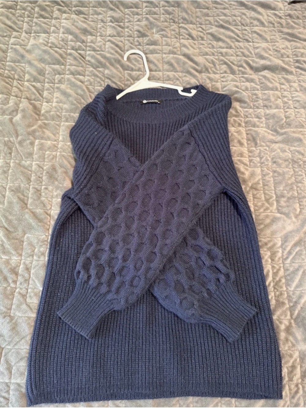 Navy Cable Knit Women’s Sweater